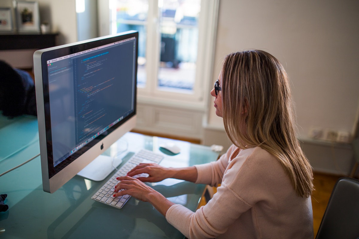 Entrepreneur working on the computer