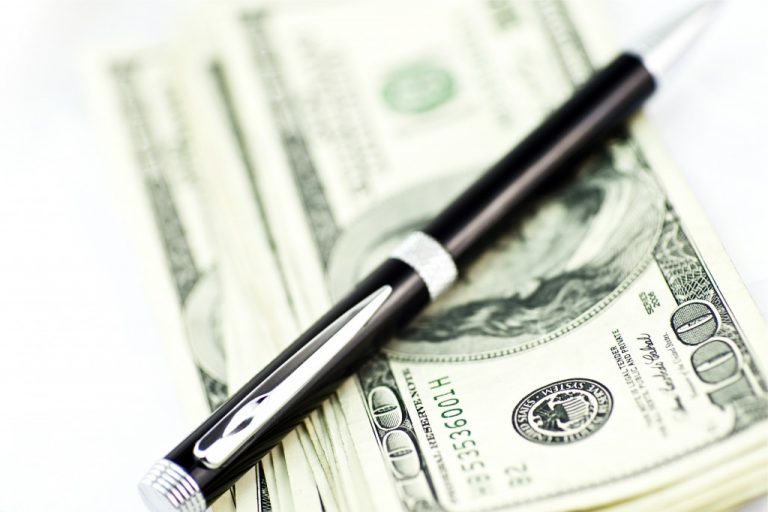 money and a pen