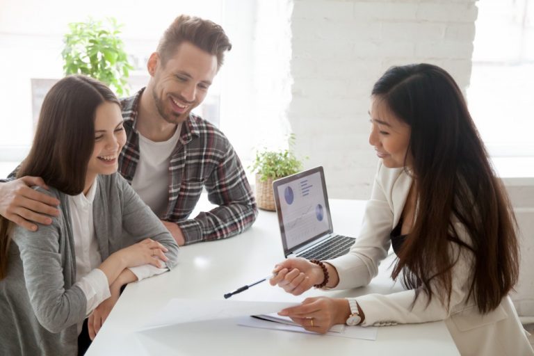 financial consultant advising couple