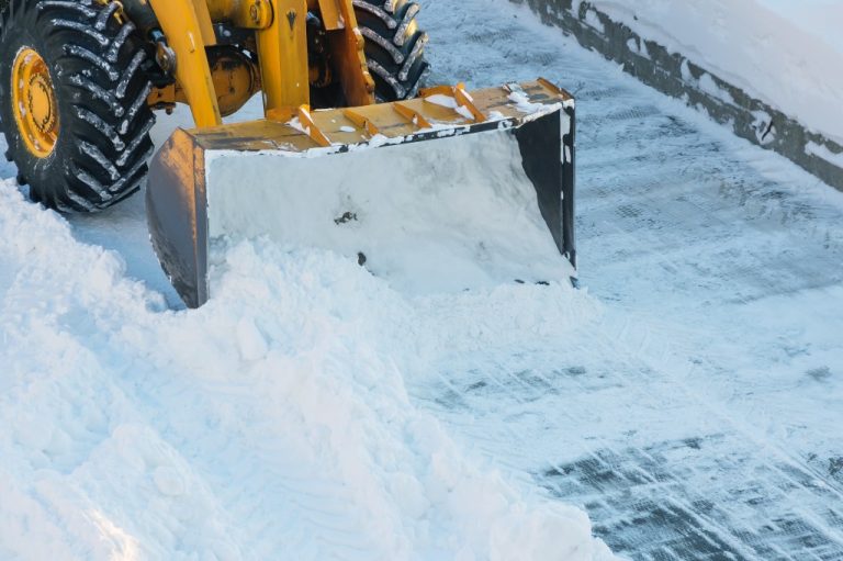 snow plow on the road