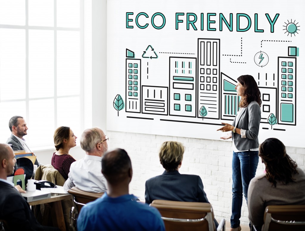 woman talking about being eco friendly