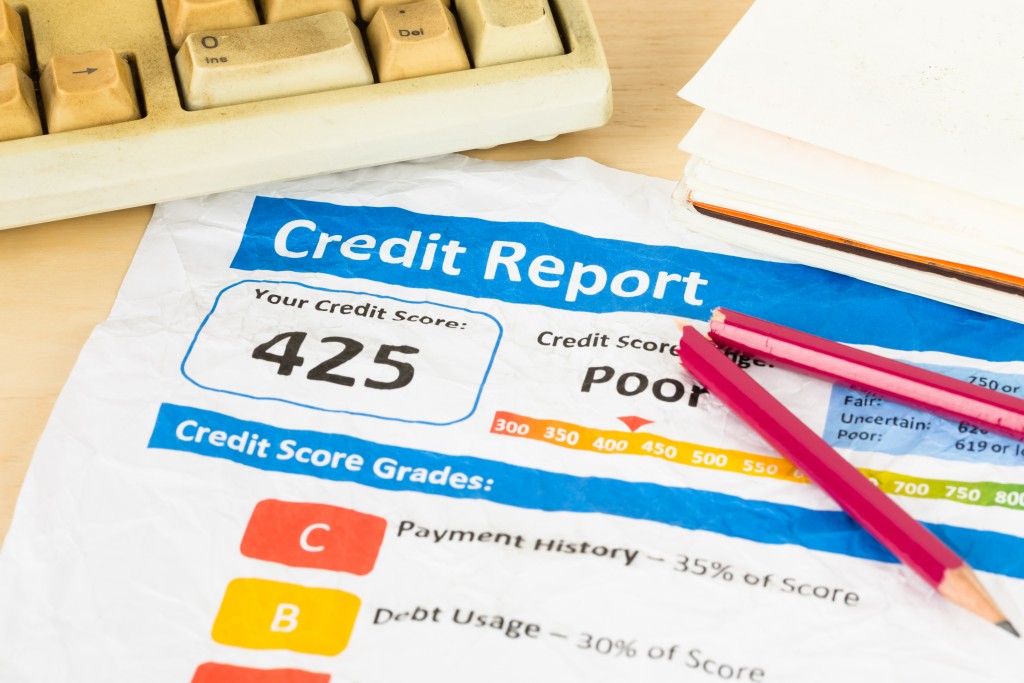 poor credit score on paper