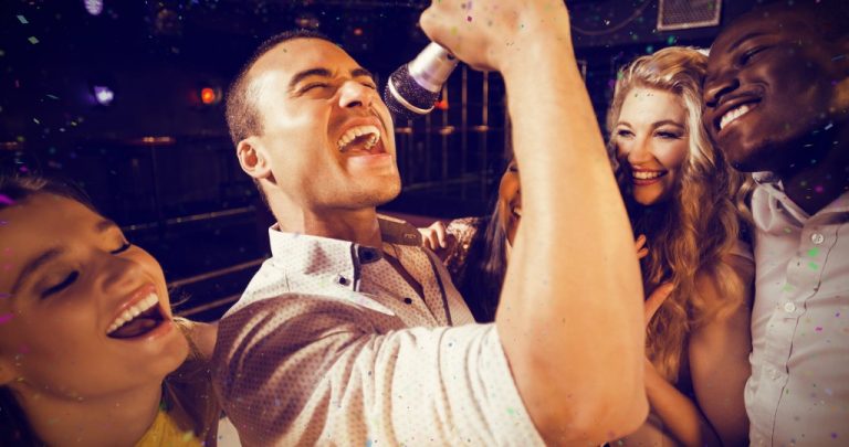 singing at a party