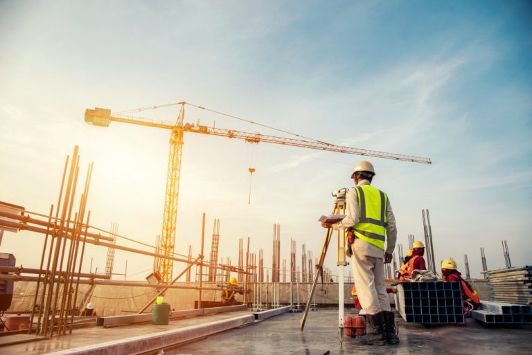 man monitoring the ongoig project in construction site