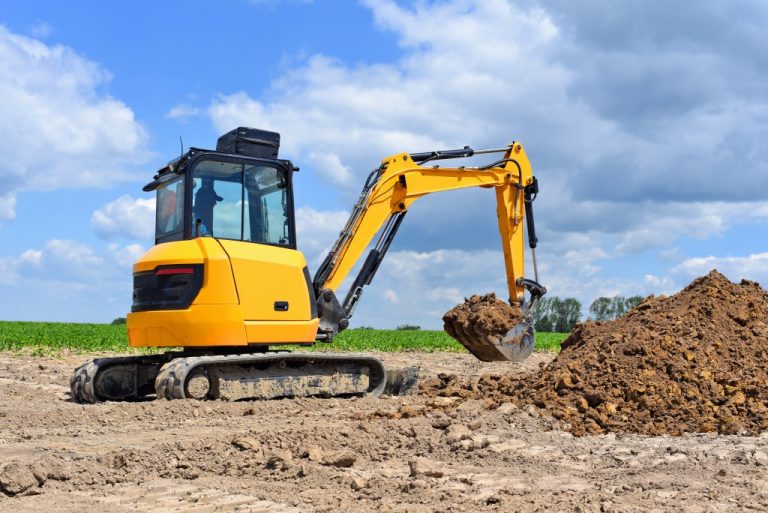 yellow excavator