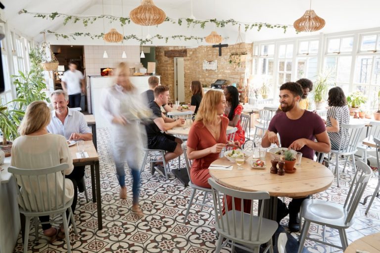 customers at a restaurant