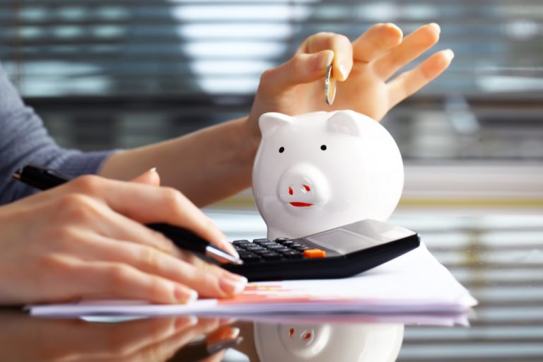 putting money into savings account
