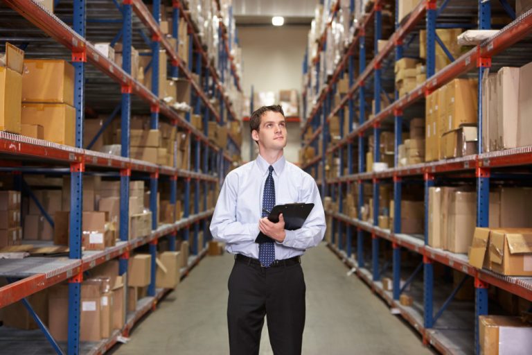 entrepreneur in a warehouse