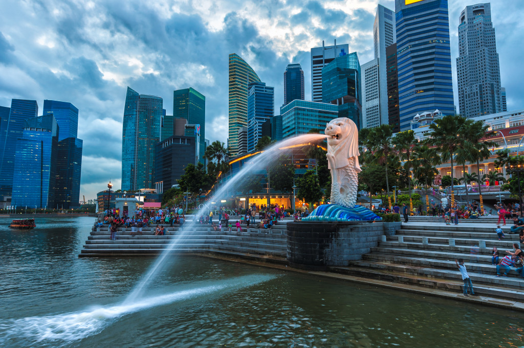 Singapore lion fountain