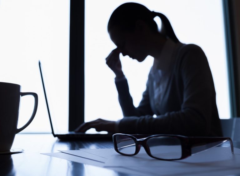 a stressed person