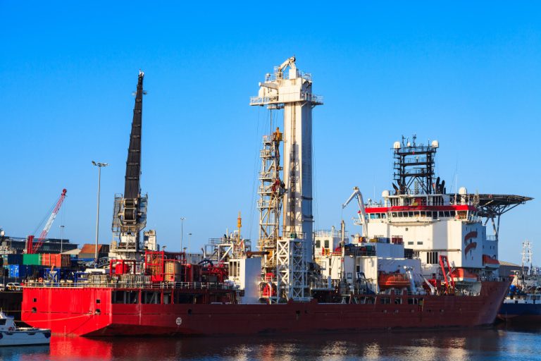 Light Well Intervention Boat (Mono Hull Vessel) - Offshore Diving Support vessel at Aberdeen harbor before going offshore
